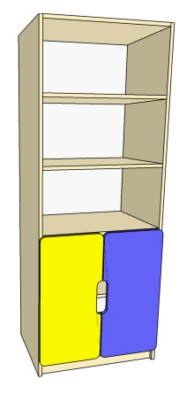 Шафа книжкова МЕБЛІ ВІВАТ, (11350-4Б)